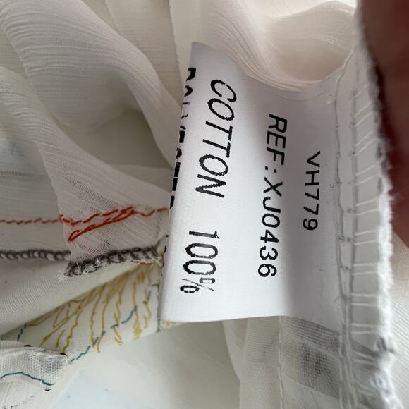 Virginie‎ & Moi Artsy Skirt Womens Sz T2 M Bias Cut Asymmetrical Inserts boho - Picture 12 of 16